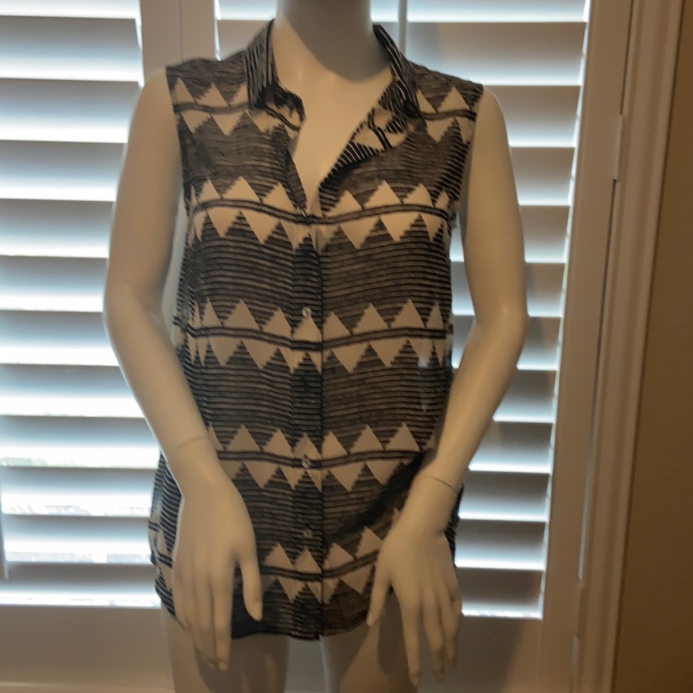 H&M sleeveless sheer blouse